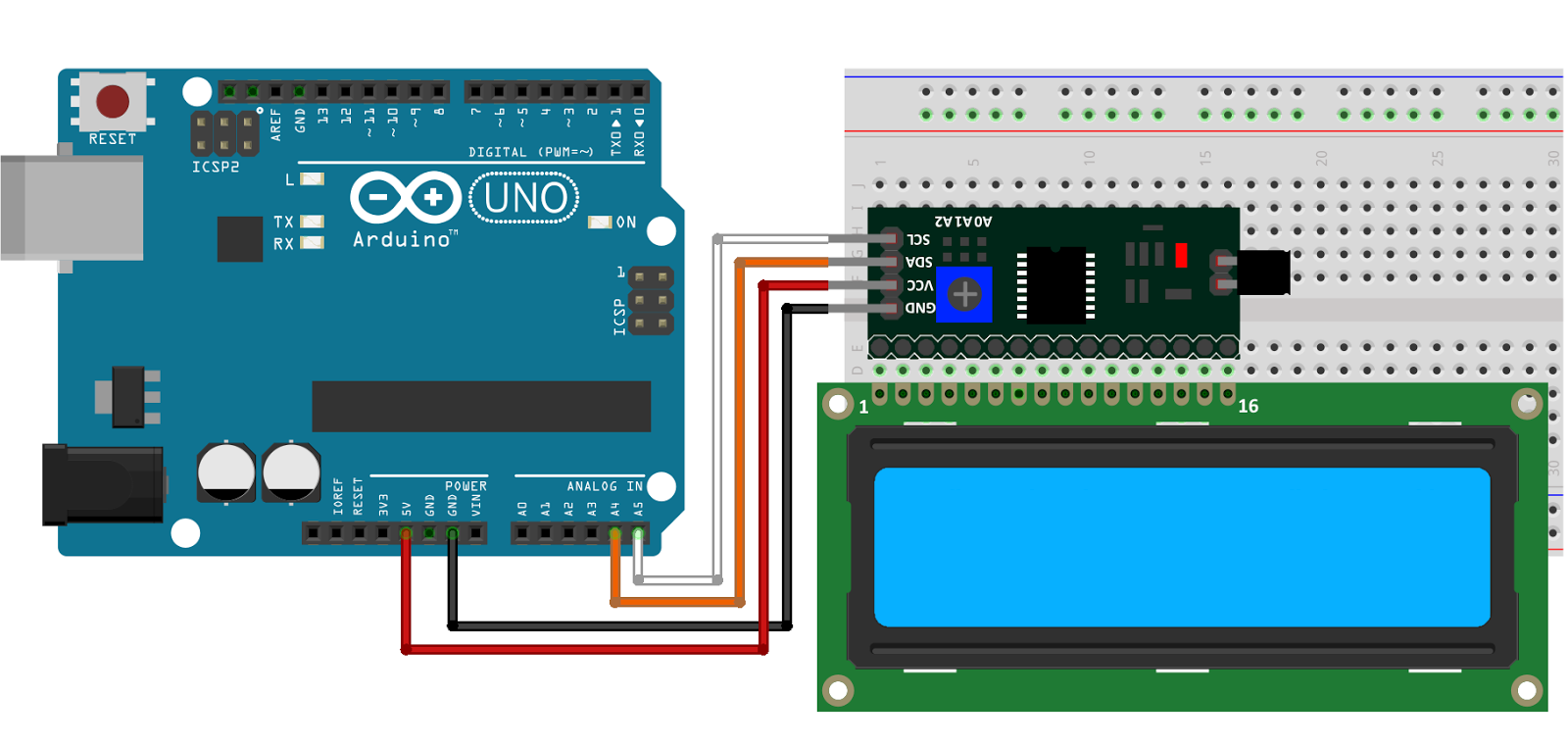 Схема i2c lcd 1602