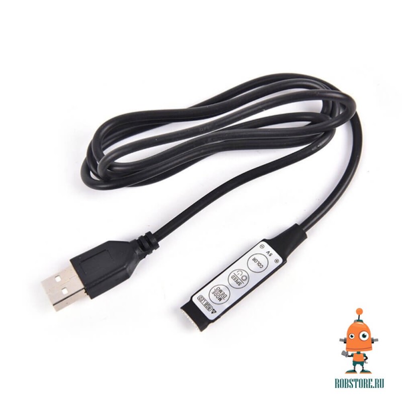 Контроллер RGB USB 4key для светодиодной ленты 5В